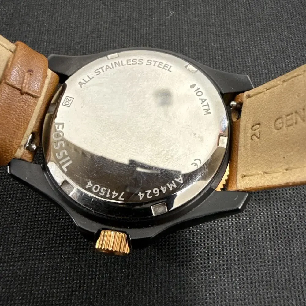 Fossil Cecile AM4624 Women's Wristwatch New Brown Leather Band New Battery (Z1)